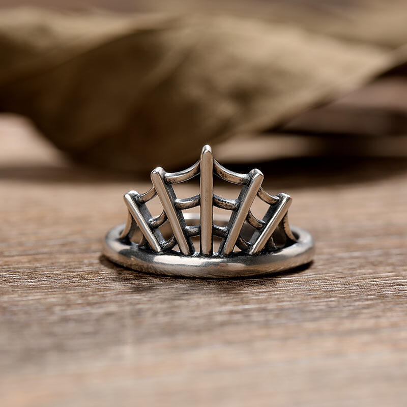Jeulia "Spider Web" Sterling Silver Ring