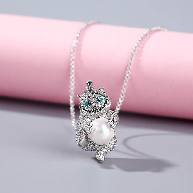 Jeulia  "Appear and Disappear at Will" Cat Sterling Silver Necklace