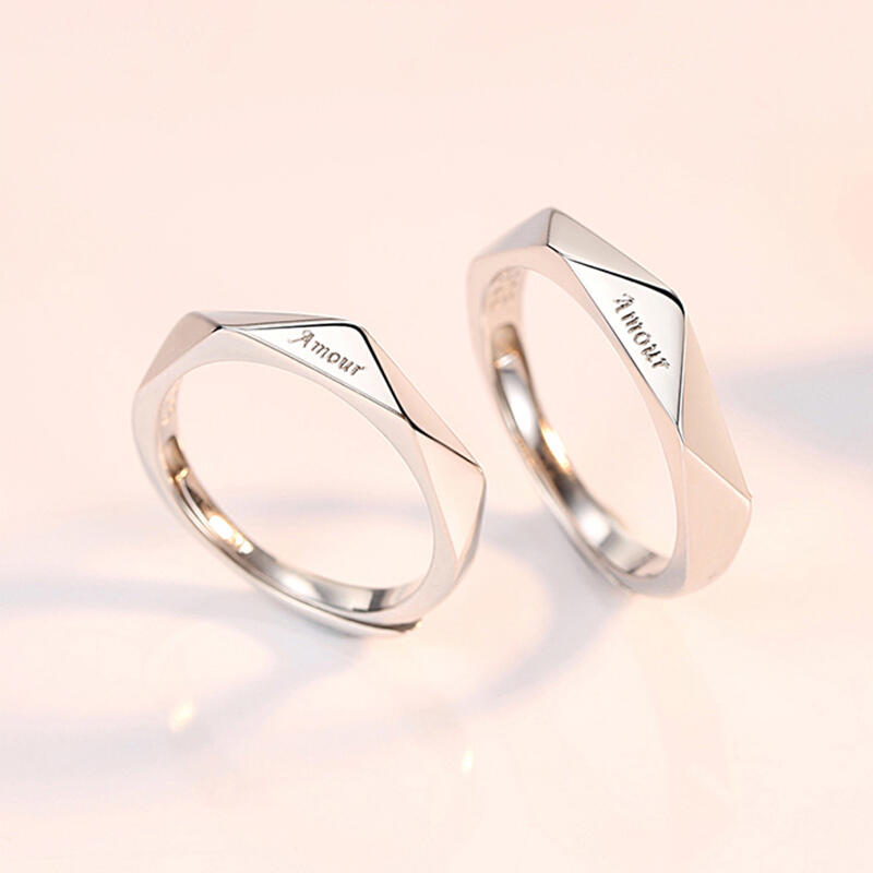 Jeulia Engraved Sterling Silver Women's Band