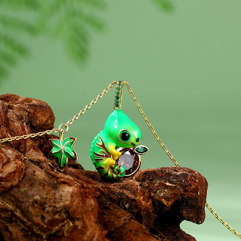 Jeulia Hug Me "Tropical Jungles" Enamel Sterling Silver Jewelry Set