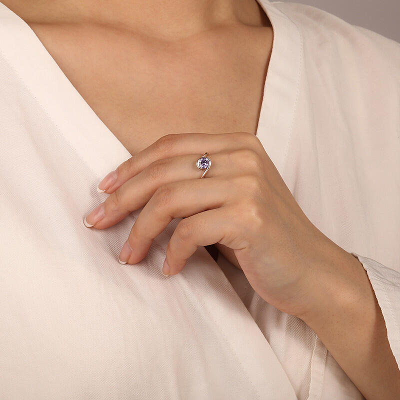 "Our True Destiny" 0.6ct Round Cut Solitaire Engagement Ring