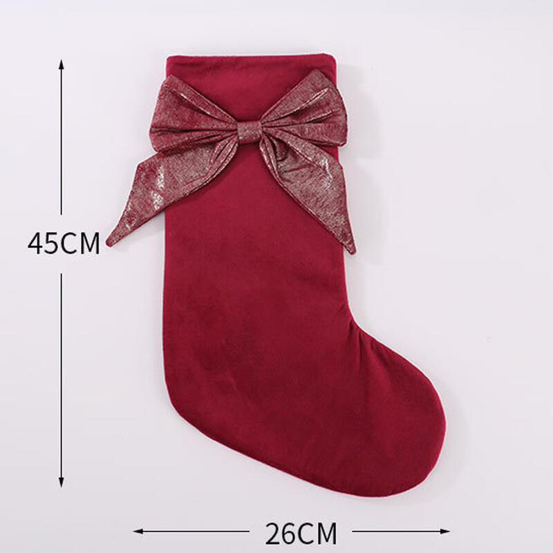 Personalized Christmas Socks with Embroidered Name and Bow Gift for Family