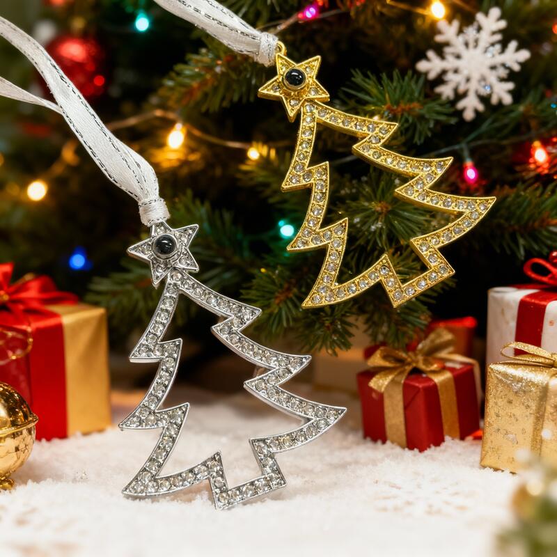 Personalized Christmas Tree Projection Image Ornaments Gifts for Christmas Decorations