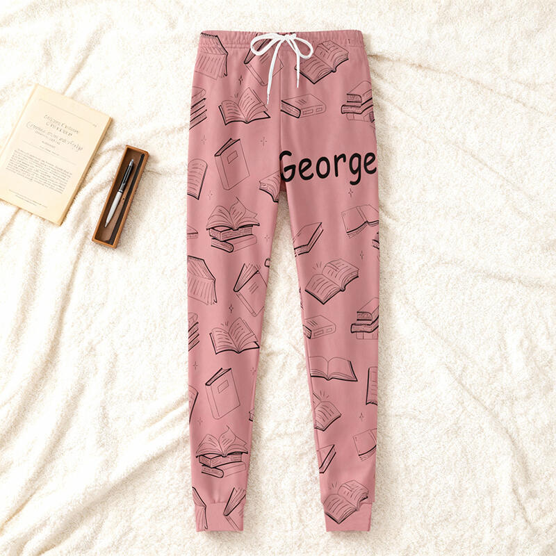 ユニセックス スウェットパンツ 名入り 本柄 オーダーメイド