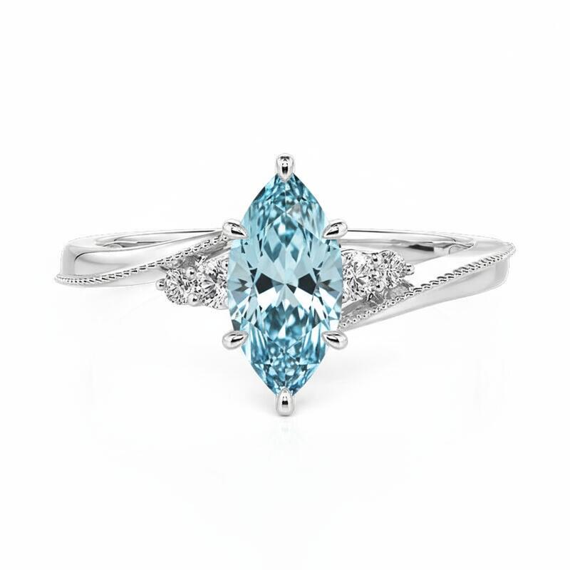 Jeulia Custom Marquise Cut Engagement Ring With Birthstone