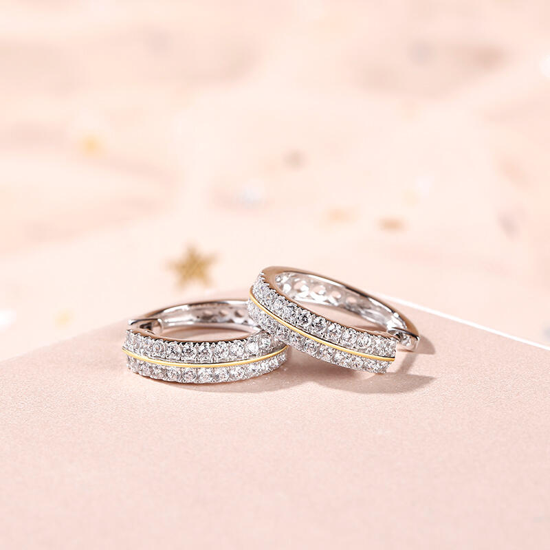 Jeulia Classic Sterling Silver Hoop Earrings