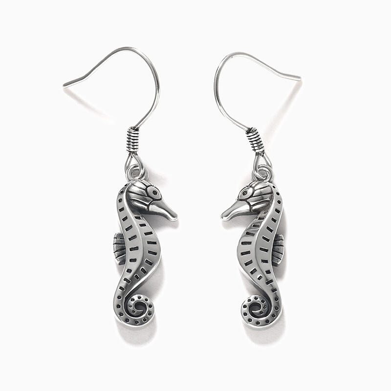 Jeulia Seahorse Design Sterling Silver Earrings