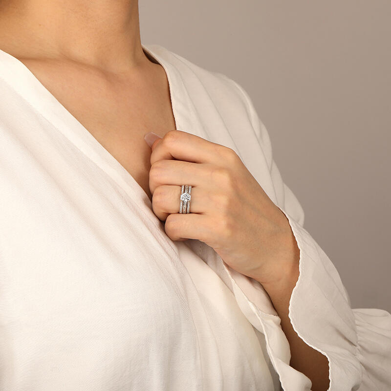 "Kampf um Liebe" Rundschliff Brautset