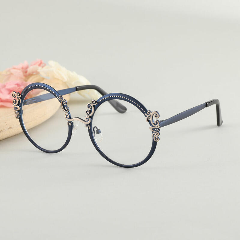 Juliana Round Blue Glasses