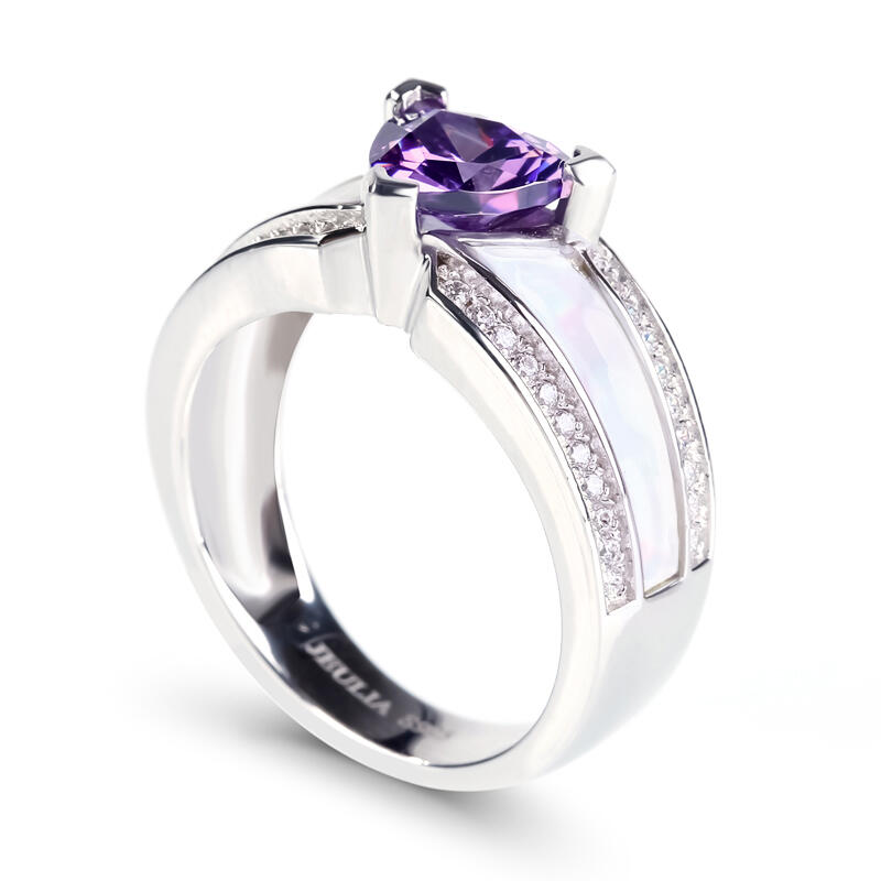 Jeulia Anillo De Talla De Billón En Plata De Ley