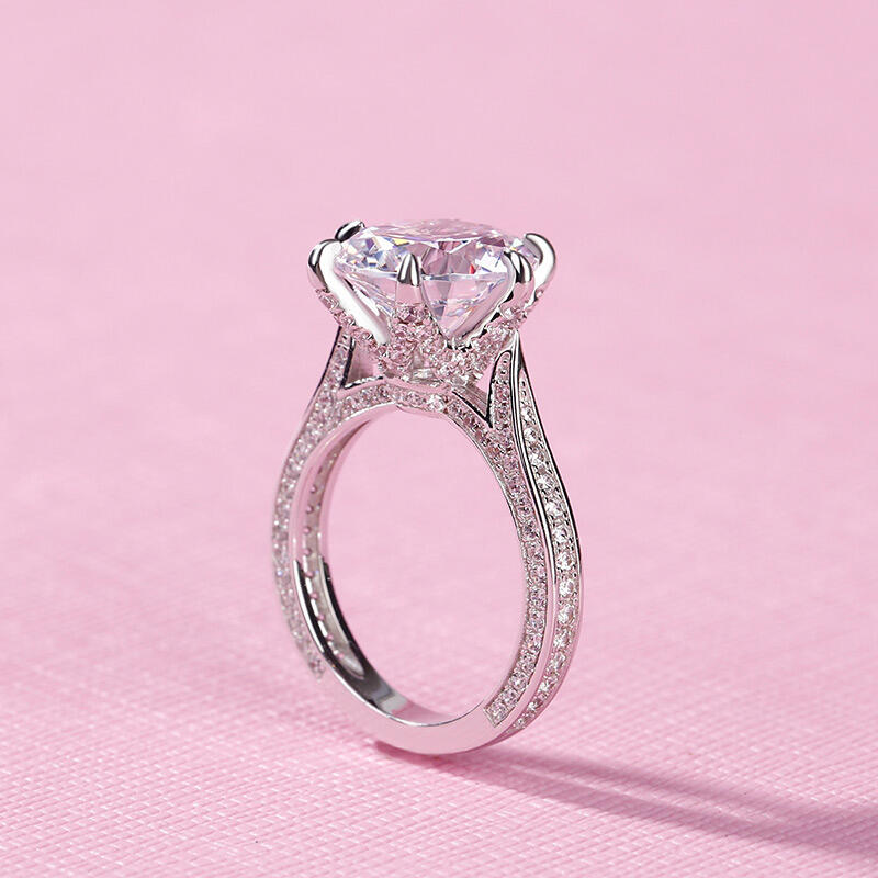 Jeulia Anillo Clásico De Plata Esterlina Con Corte Redondo