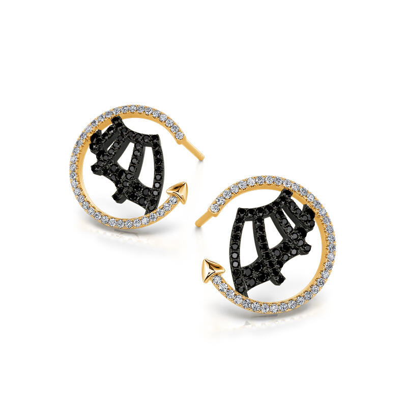 Jeulia "Embrace the Night" Bat Wing Sterling Silver Earrings