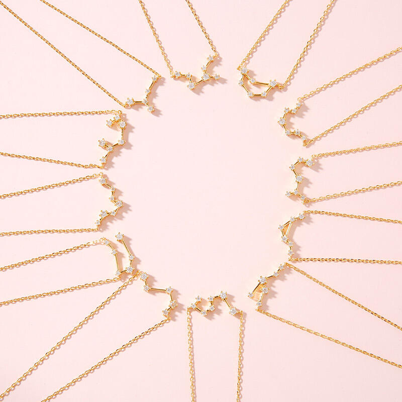 Jeulia "Your Lucky Star" Twelve Constellations Sterling Silver Personalized Anklet