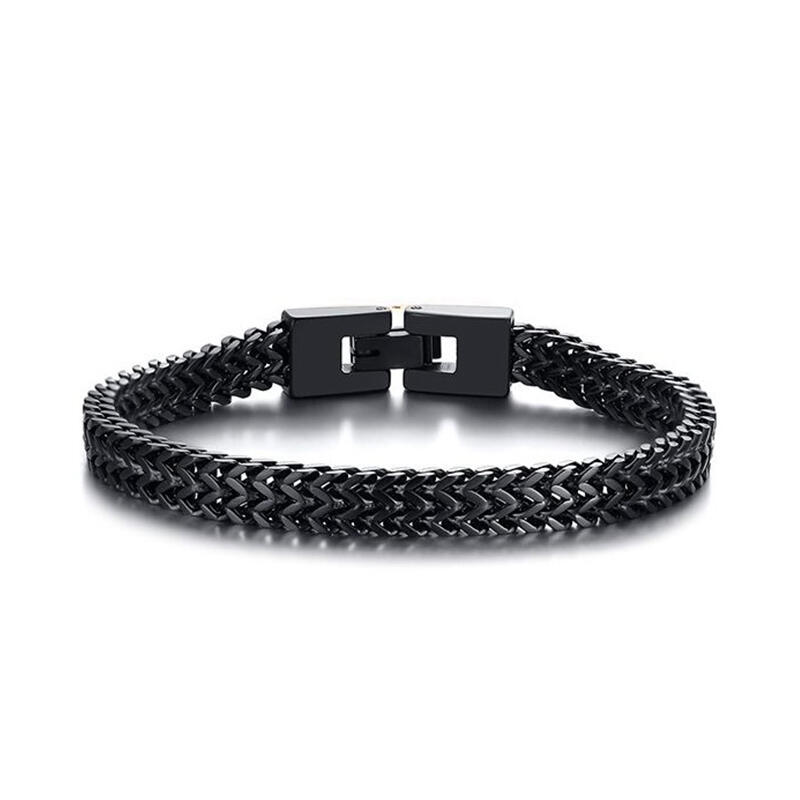 Jeulia Hip Hop Stainless Steel Men's Bracelet