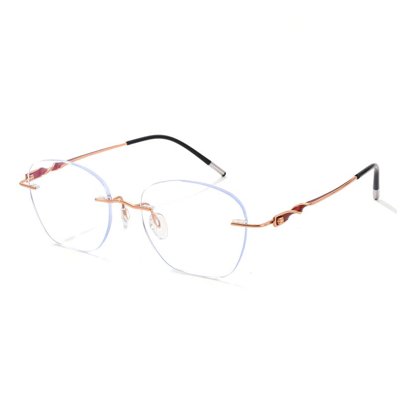 Lunettes de Vue Elva Carré Rose Doré