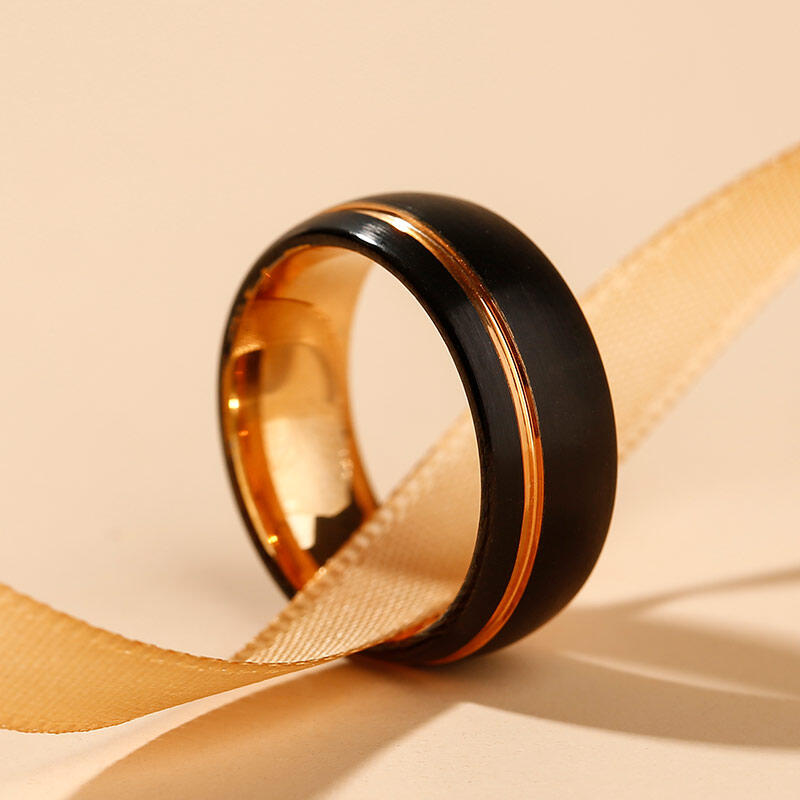 Jeulia Two Tone Titanium Steel Men's Band