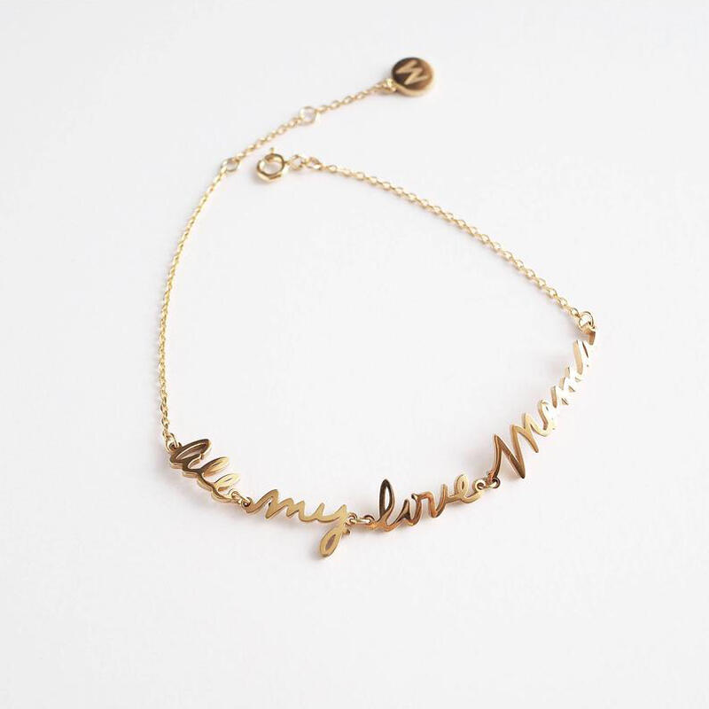 シンプル カスタマイズ ネーム ブレスレット