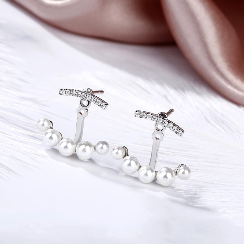 Jeulia Aretes De Plata Esterlina De Perlas Cultivadas