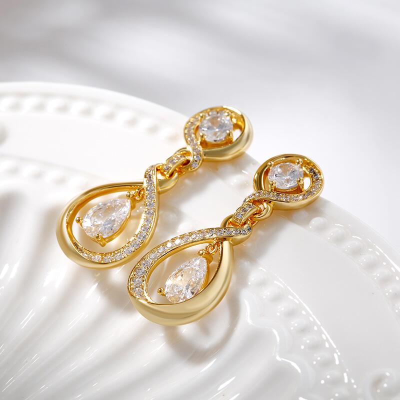 Jeulia Twist Design Sterling Silver Earrings