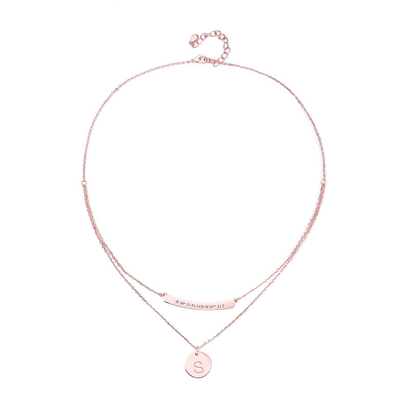 Jeulia Initial Personalized Sterling Silver Necklace