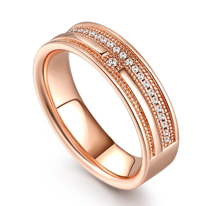 Jeulia "Ponadczasowość" Srebrny pierścionek damski z okrągłym szlifem