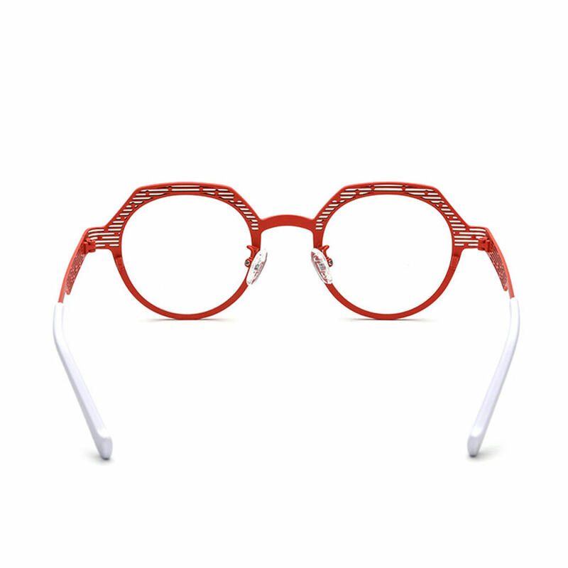 Occhiali da Vista Caush Poligono Rosso