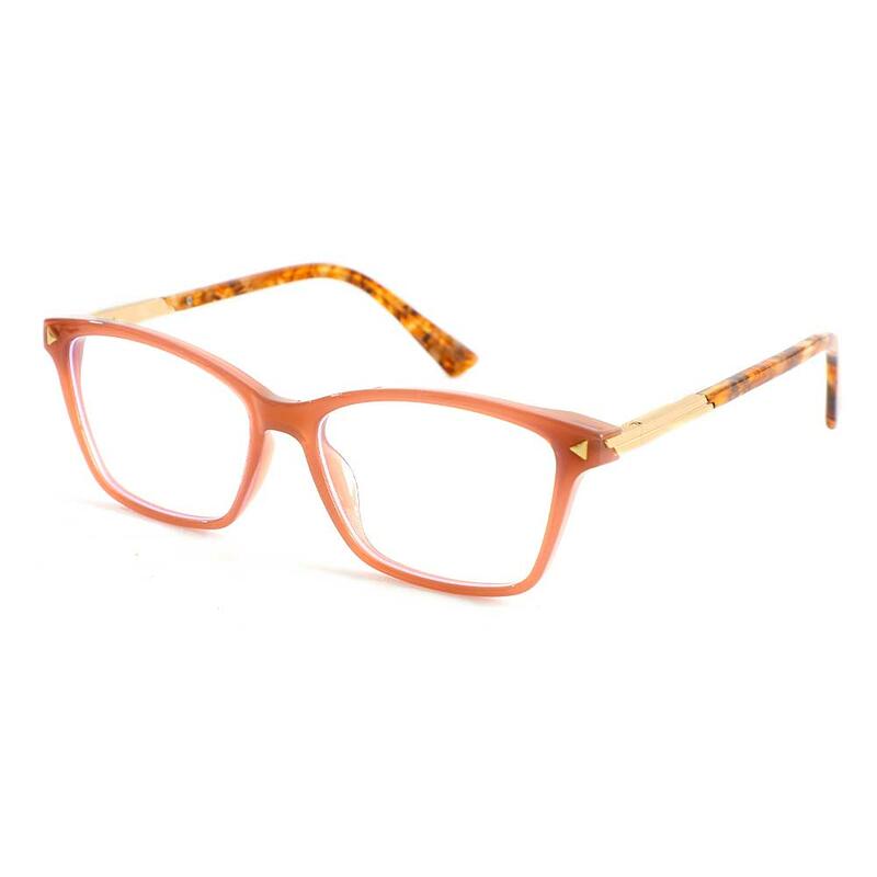 Elizabeth Rechteckige Braune Brille