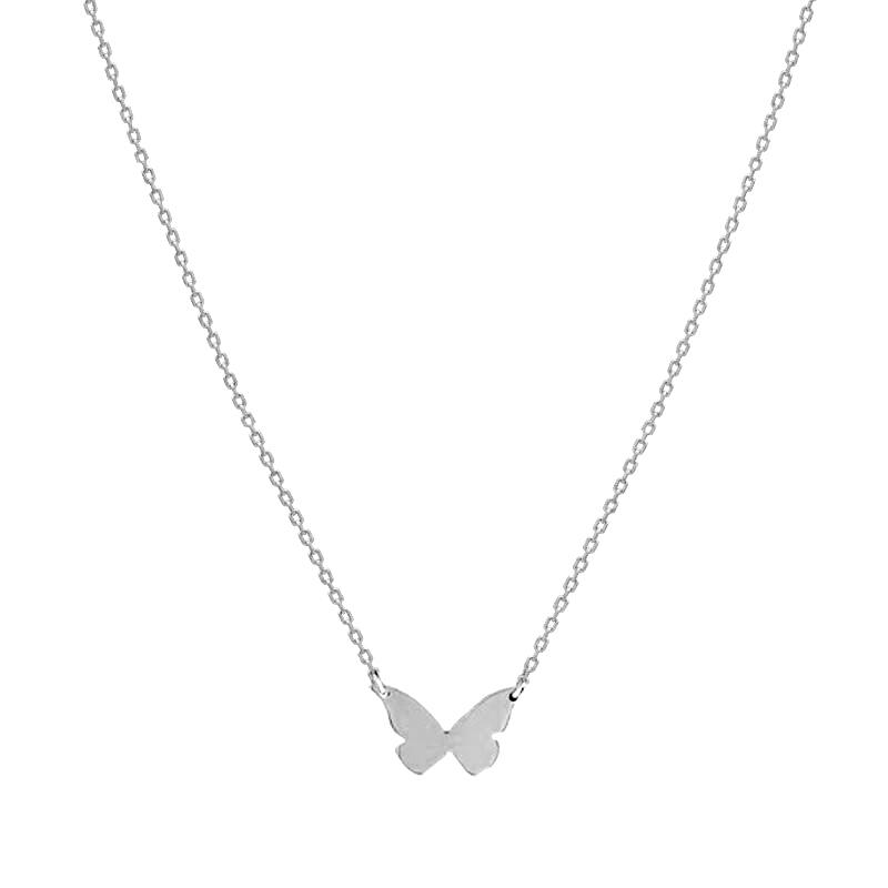Jeulia Prosty Naszyjnik Motyl Srebro Próba 925