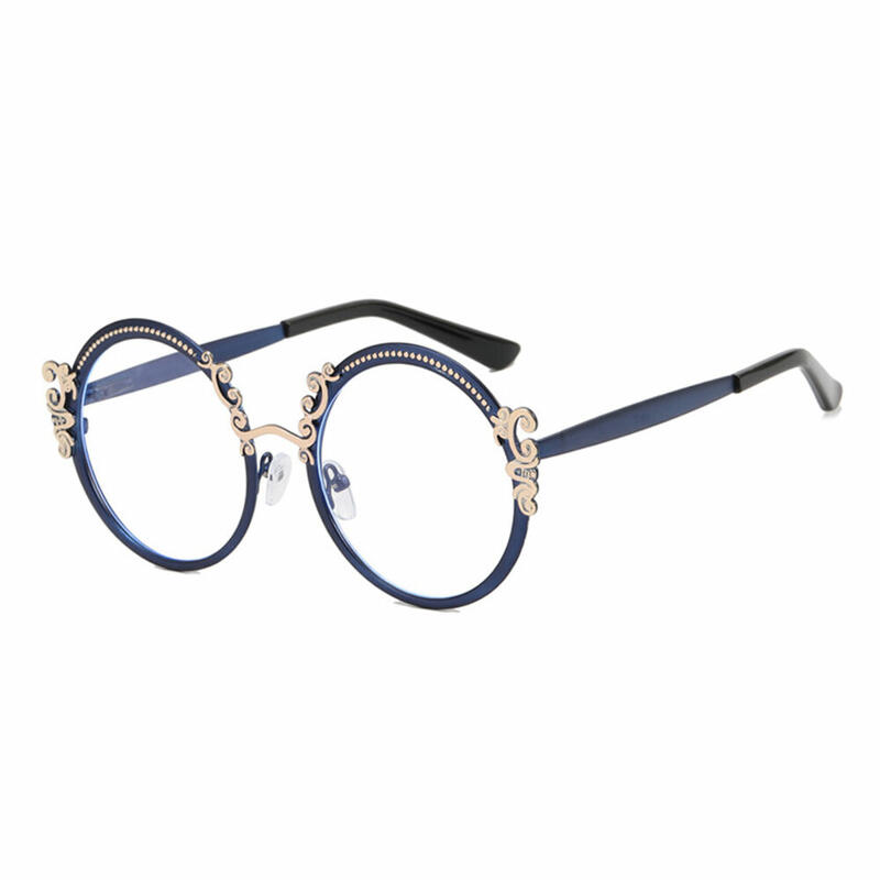 Juliana Round Blue Glasses