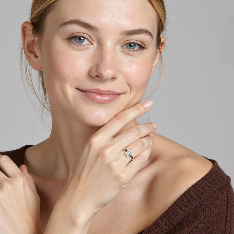 "Promise For Life" Radiant Cut Solitaire Engagement Ring