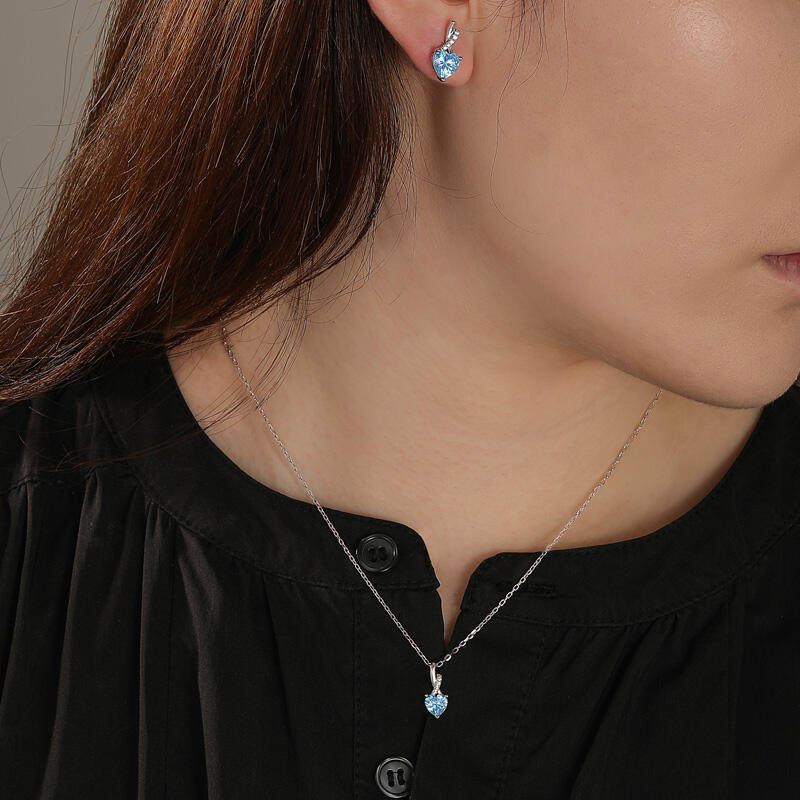 Jeulia Pendientes de Botón Corazón Trenzado Clásico Personalizados