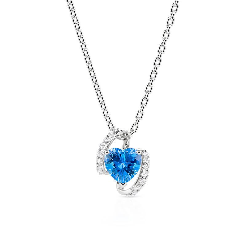 Jeulia Custom Classic Infinity Heart Birthstone Necklace