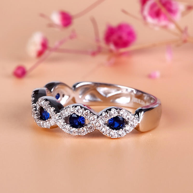 Jeulia Twist Sterling Silver Women's Band