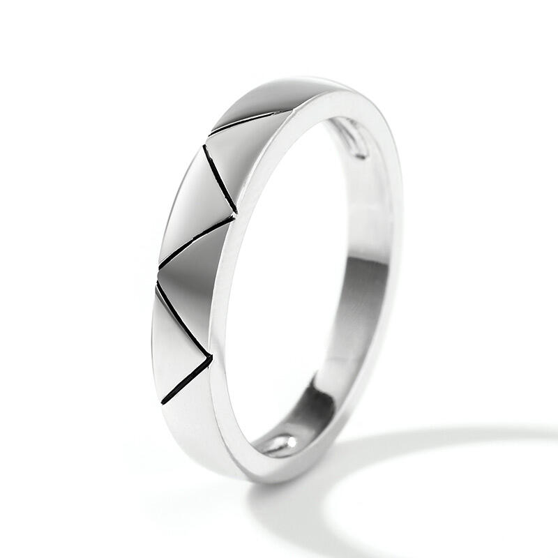 Jeulia Anillo para hombre de plata de ley de diseño clásico