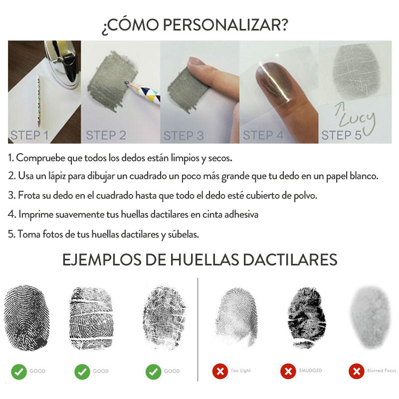 Llavero huella irregular personalizado