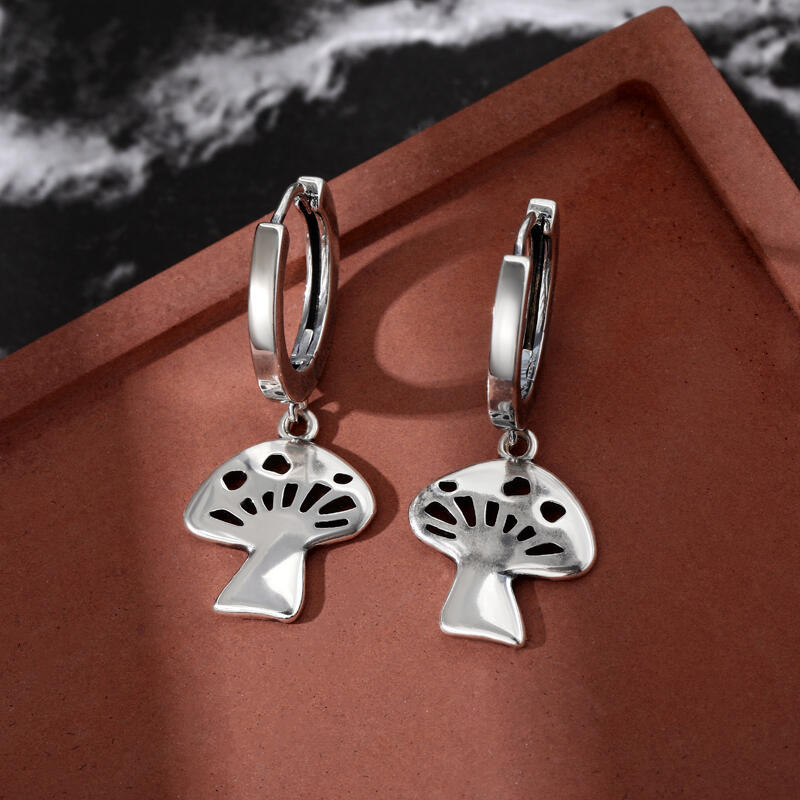 Jeulia "Mushroom" Sterling Silver Earrings