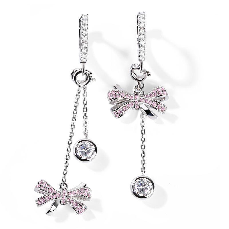 Jeulia Bowknot Sterling Silver Jewelry Set