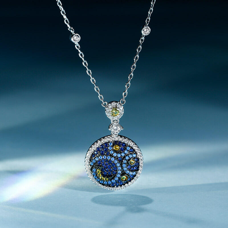 Jeulia "Pure Night" The Starry Night Inspired Sterling Silver Jewelry Set