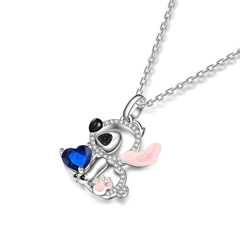 Jeulia Collier Petit Monstre Coupe Cœur Personnalisé Argent Sterling