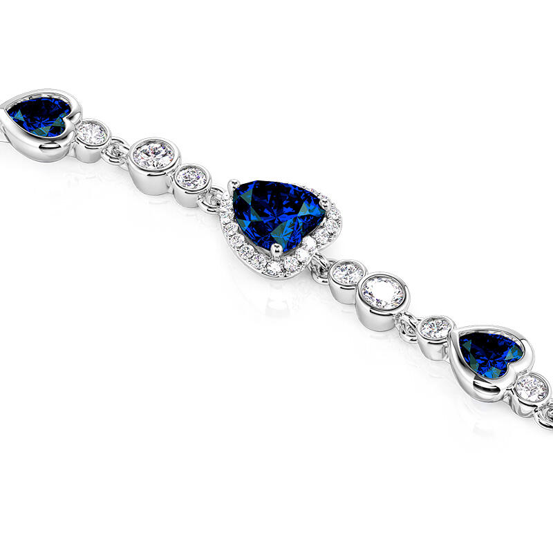 Jeulia Vintage Halo Heart Bracelet