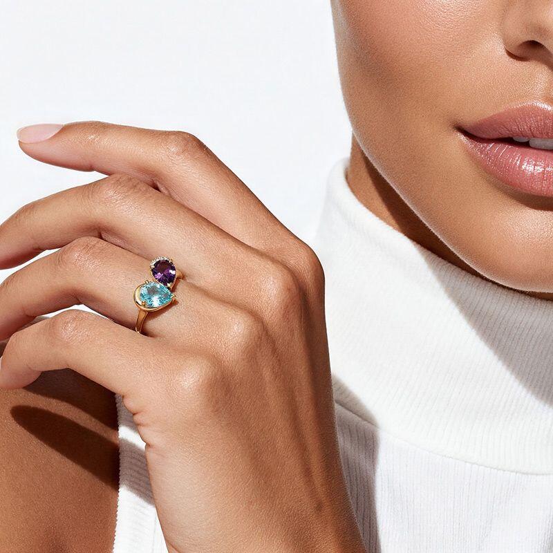 Pear Toi et Moi Cocktail Ring