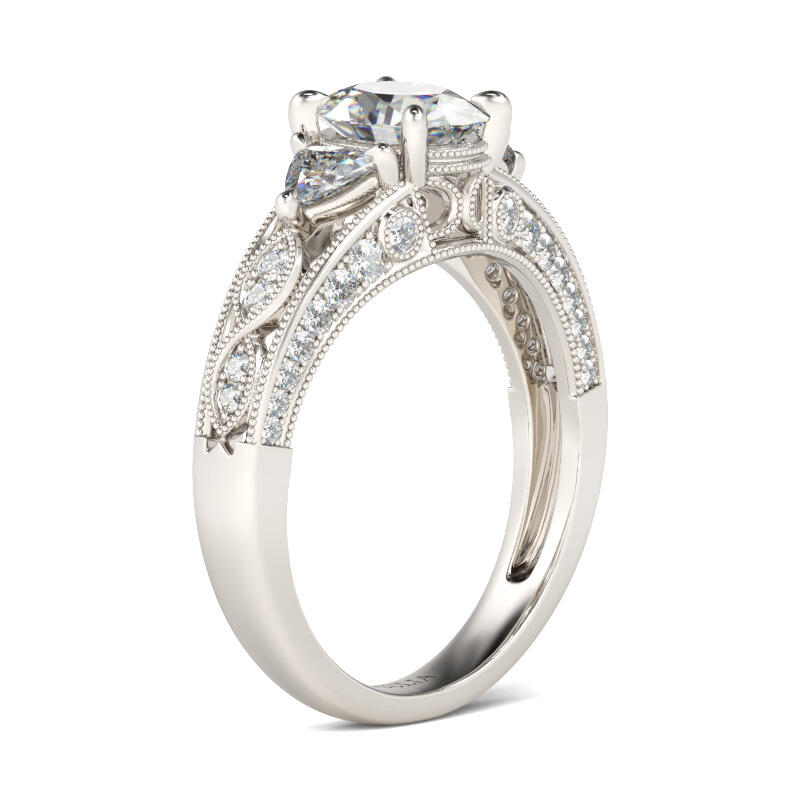 Jeulia Vintage Milgrain Oval Cut Sterling Silver Ring