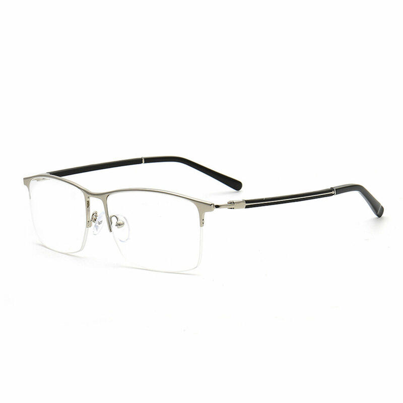 Cuicee Rectangle Browline Silver Glasses