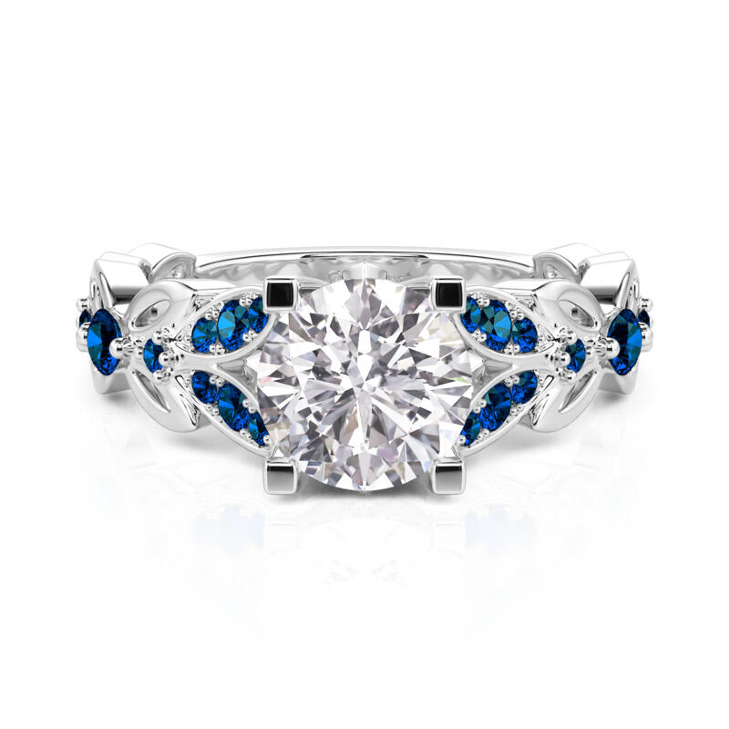 Jeulia Anillo Con Estilo Vintage Mariposa De Talla Redonda En Plata De Ley