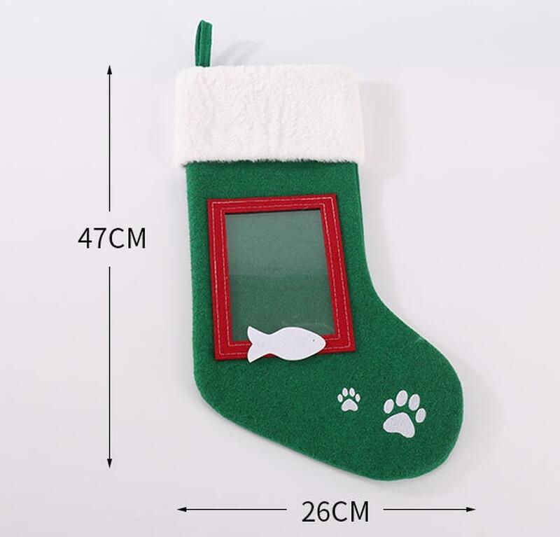 Personalized Christmas Stockings Customized Photo and Embroidered Name Gifts for Pet Lovers