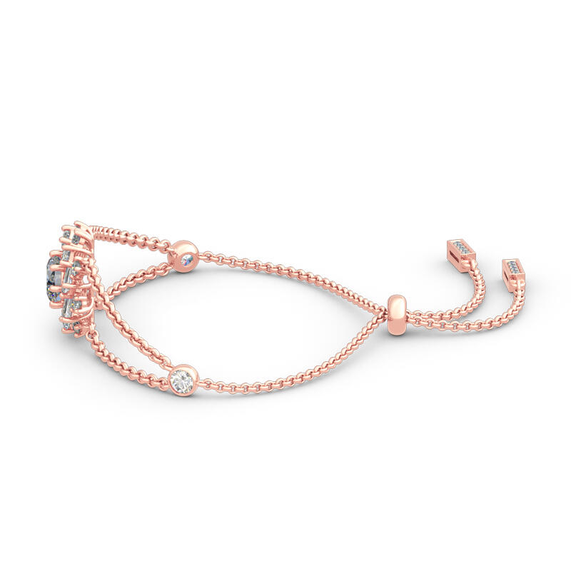 Jeulia Sunshine Round Cut Sterling Silver Bracelet