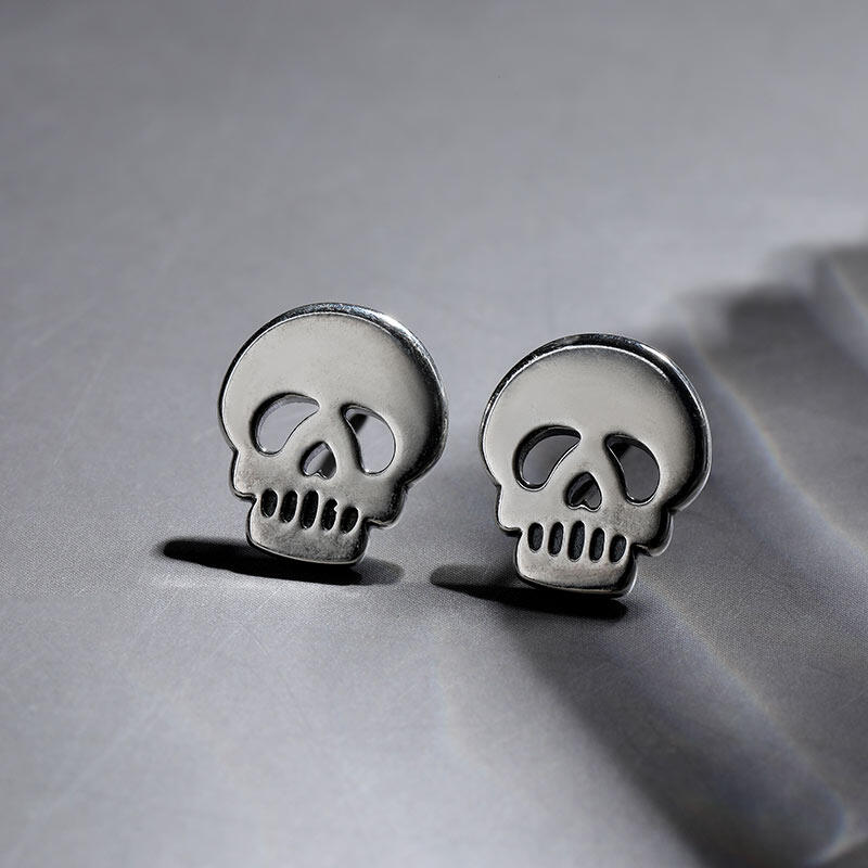 Jeulia "Mystical Skull" Sterling Silver Earrings