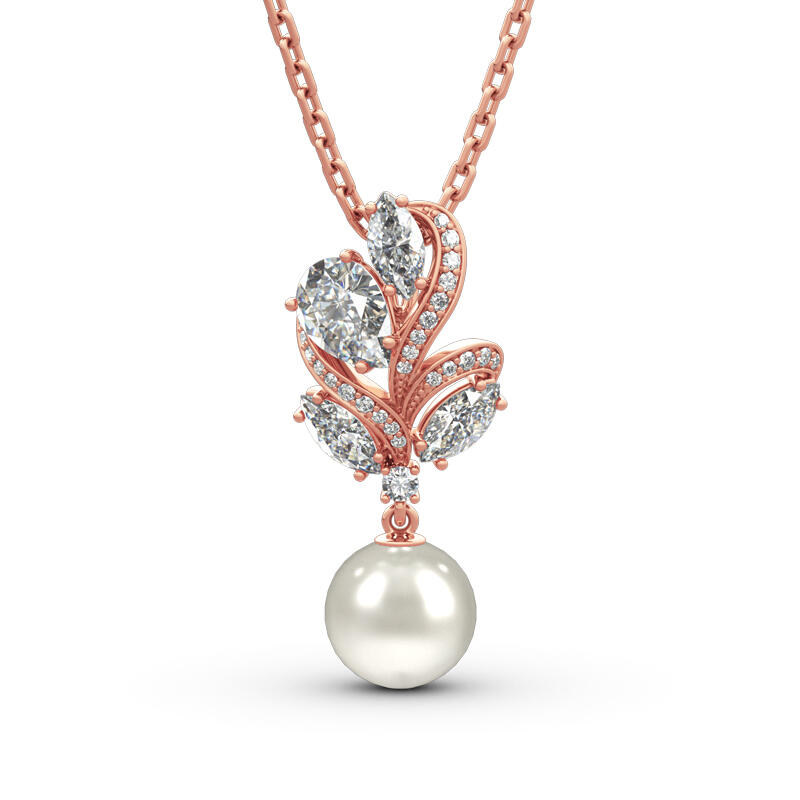 Jeulia Conjunto de joyas de plata esterlina con perlas cultivadas de diseño elegante