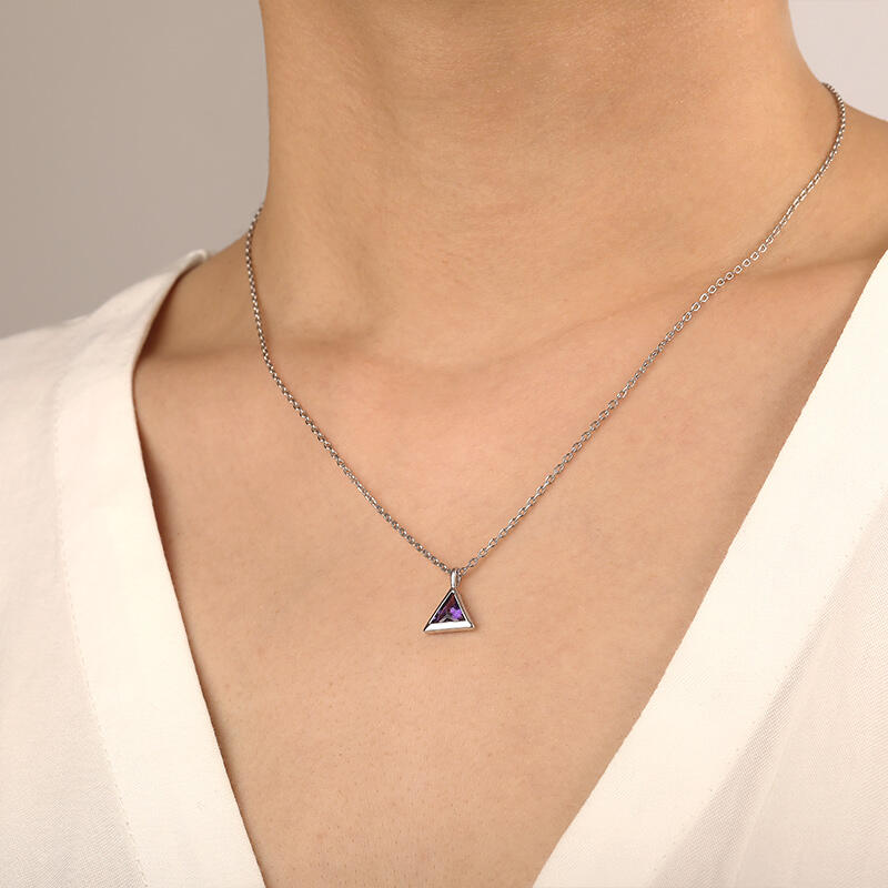 "Power Of Yourself" Trillion Cut Necklace