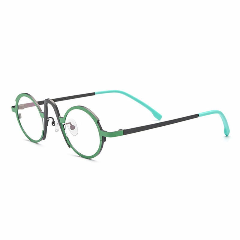 Stowe Round Green Glasses